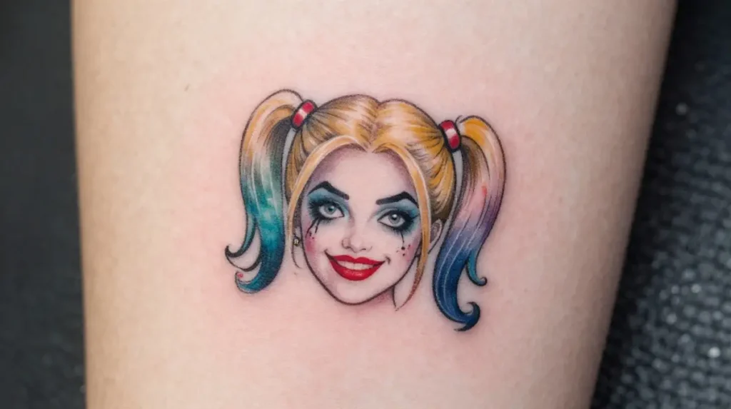 Small Harley Quinn Tattoo