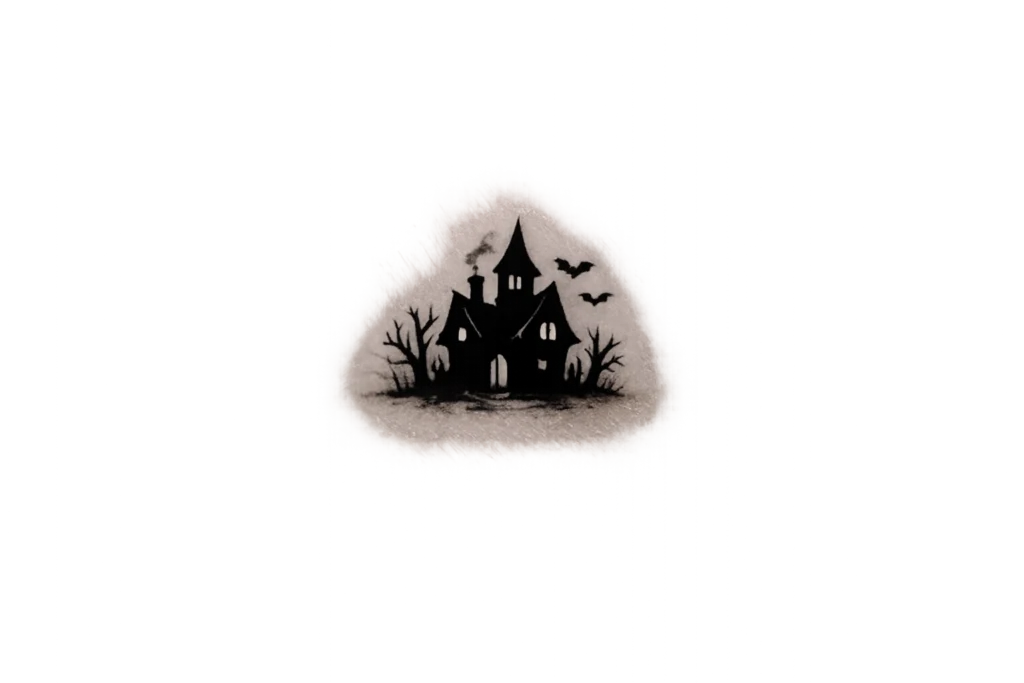 Small Haunted House Silhouette