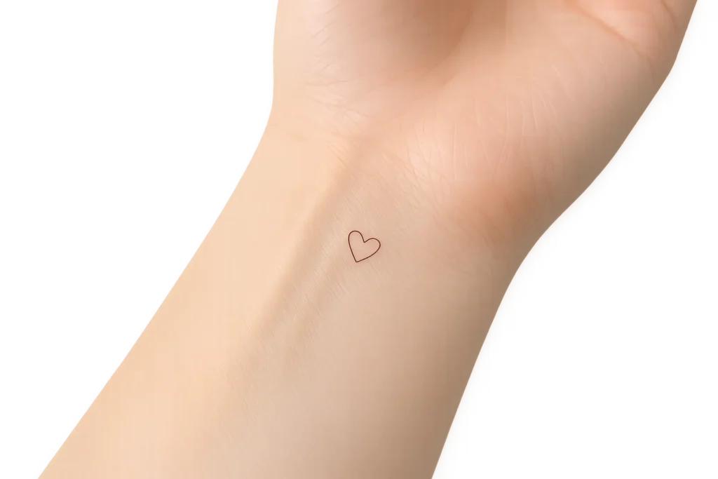 Small Heart Outline Tattoo