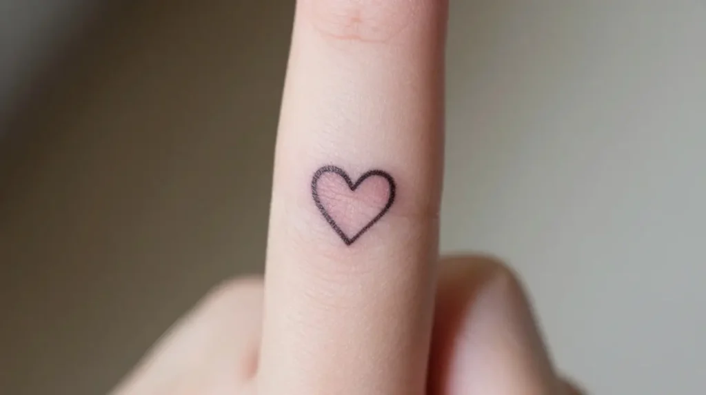Small Heart Tattoos on Finger