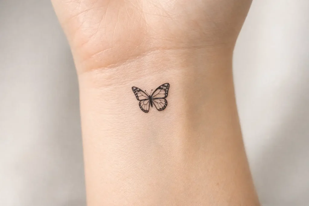 Small Monarch Butterfly Tattoo