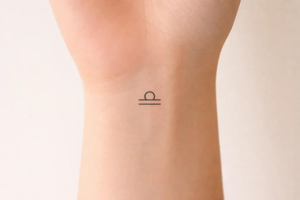 Small Wrist Libra Tattoo