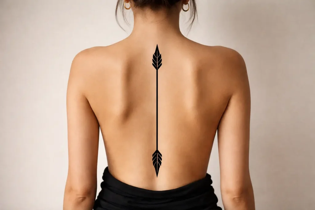 Spine Arrow Tattoo