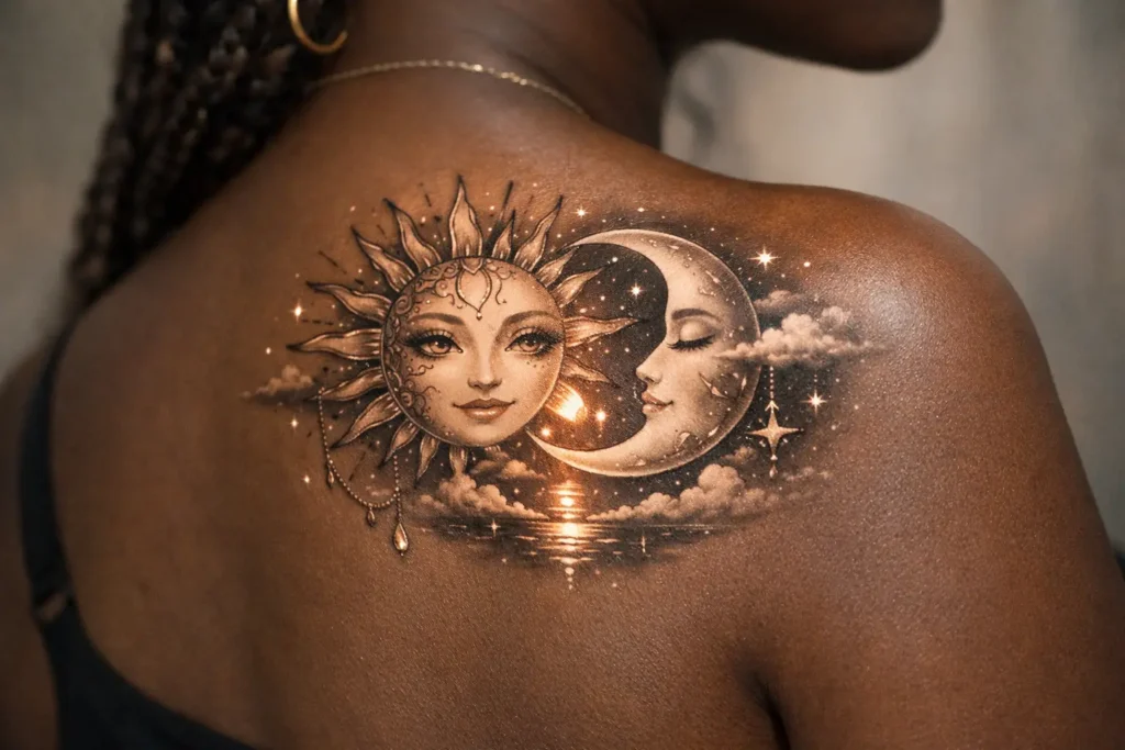 Sun and Moon Tattoo