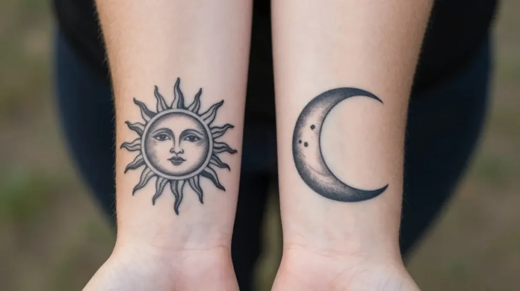 Sun and Moon Tattoo