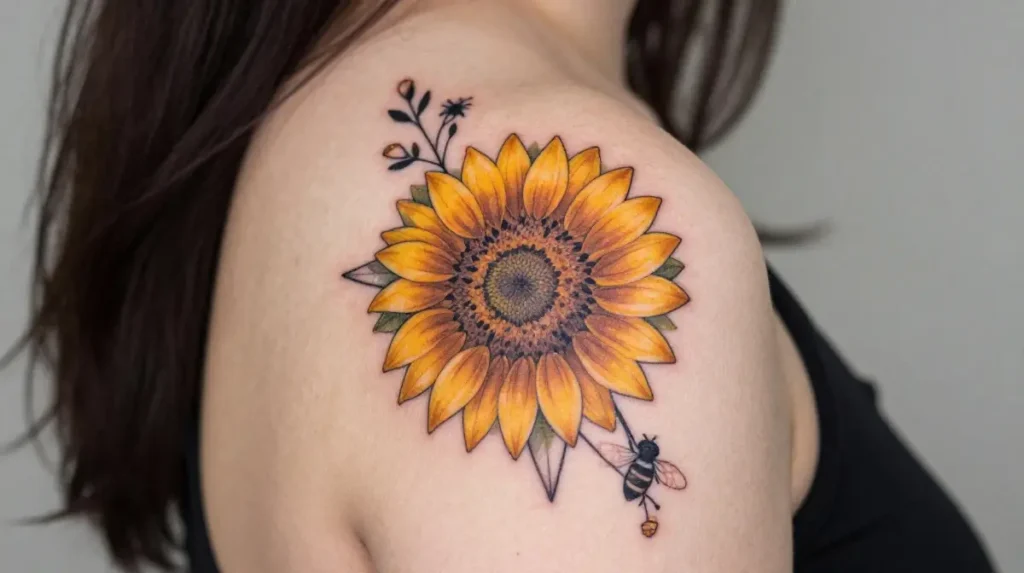 Sunflower Boho Tattoos for Positivity