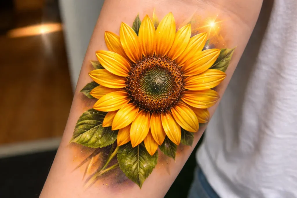 Sunflower Tattoos That Radiate Positivity and Joy