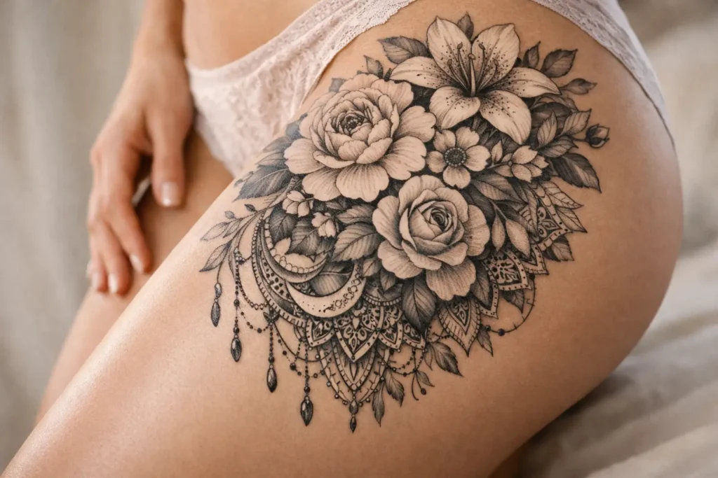 Thigh Tattoo Placement Bold and Versatile