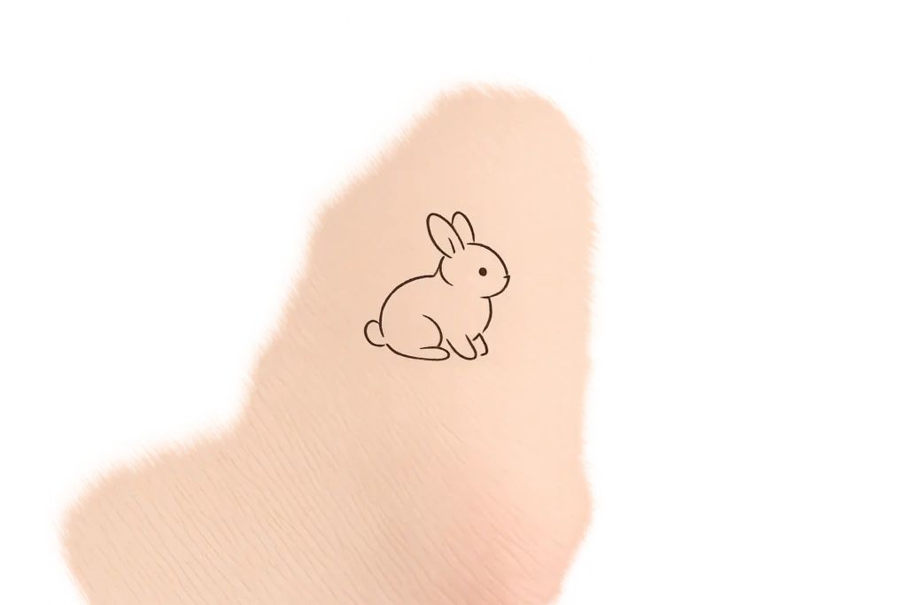 Tiny Animal Outline Tattoo
