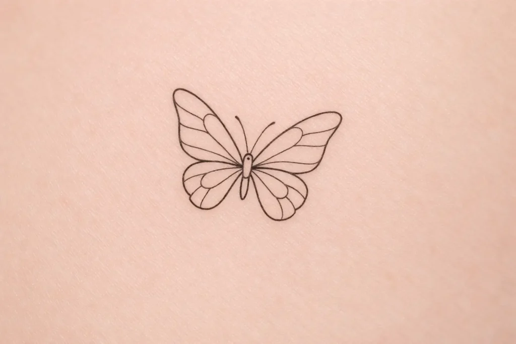 Tiny Animal Outline Tattoos