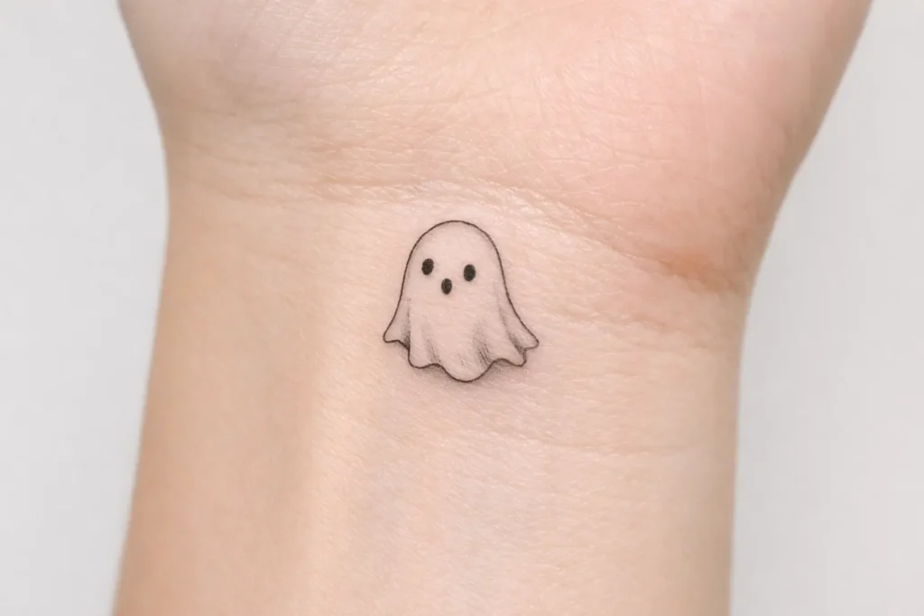 Tiny Ghost Tattoo