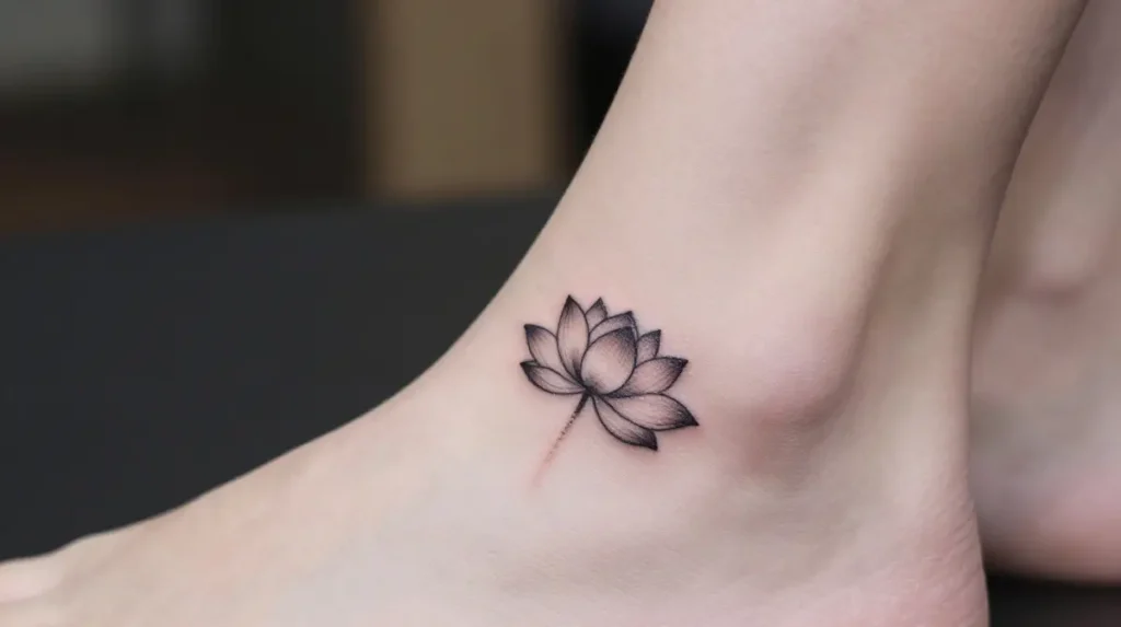 Tiny Lotus Tattoo