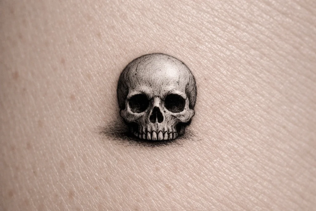 Tiny Skull with Hollow Eyes