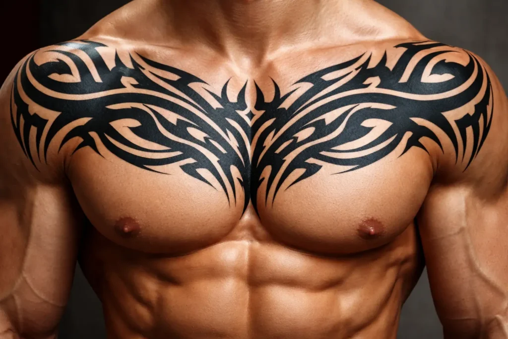 Tribal Chest Tattoo