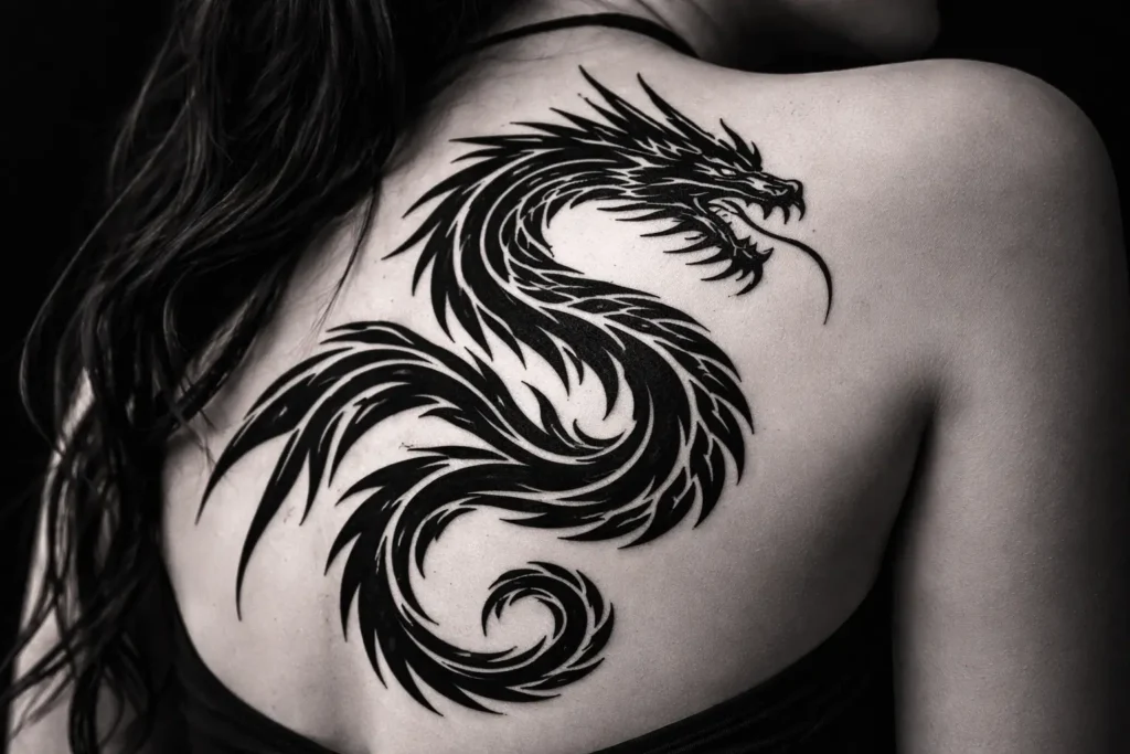 Tribal Dragon Tattoo Design