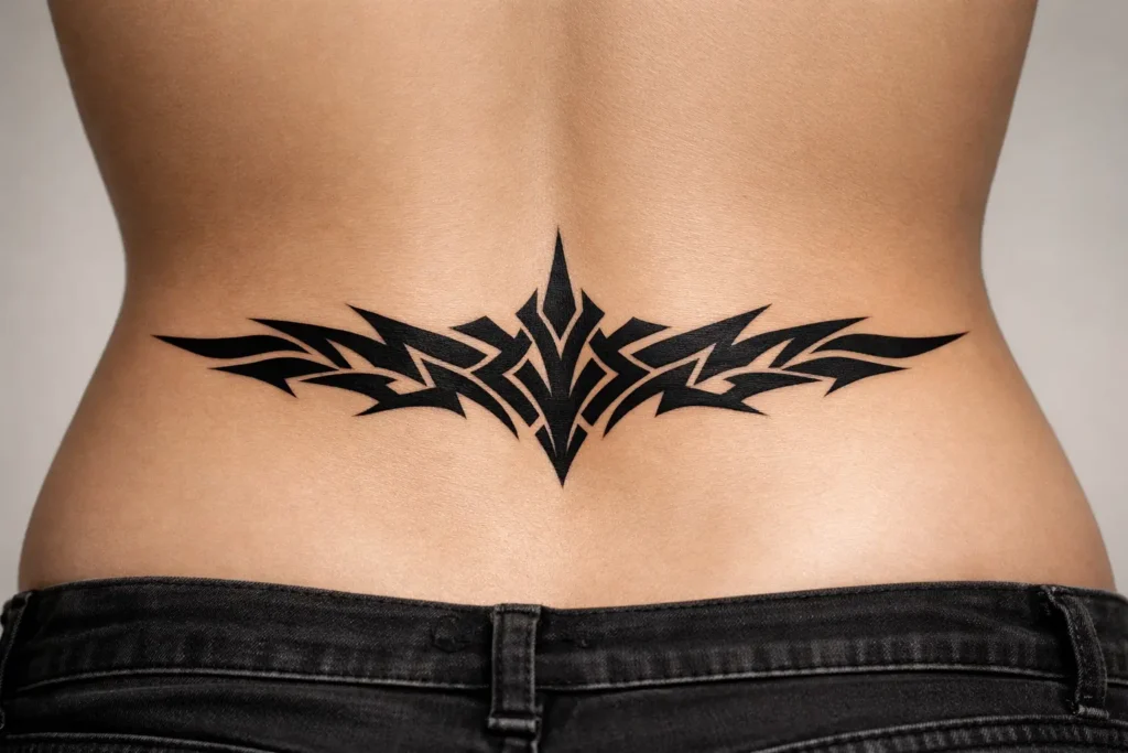 Tribal Lower Back Tattoo
