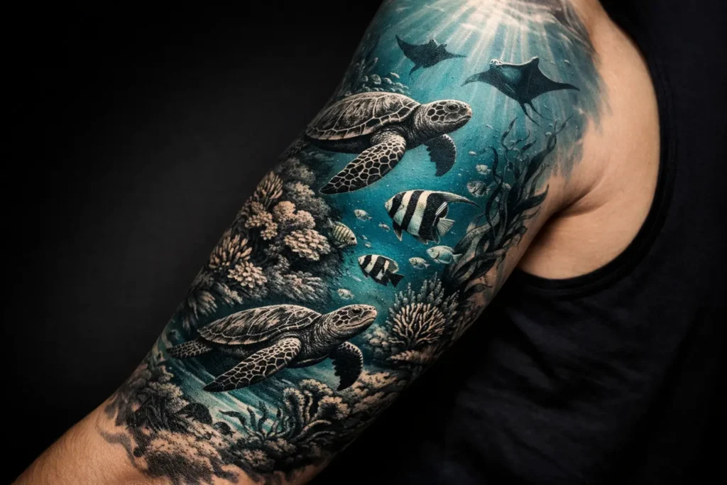 Underwater Scene Tattoo