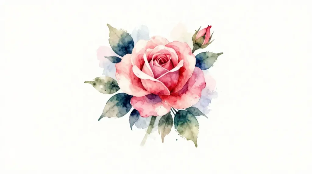 Watercolor Rose Tattoos