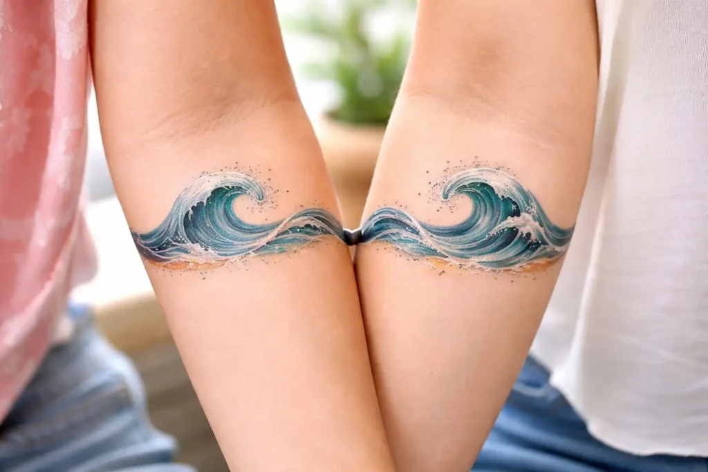 Wave Connecting Tattoos