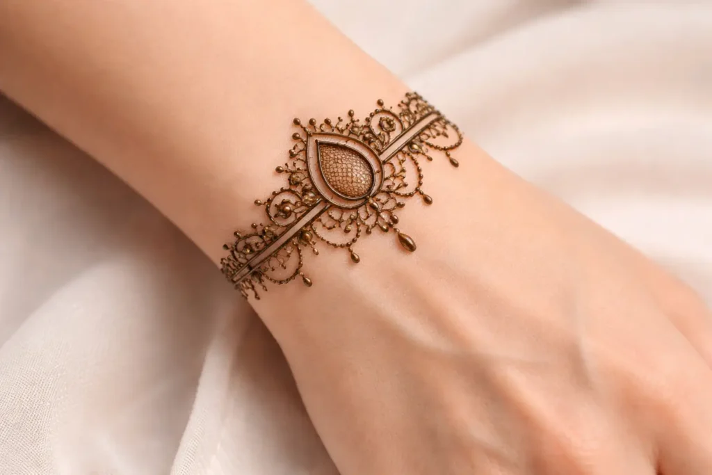Wrist Bracelet Henna Design