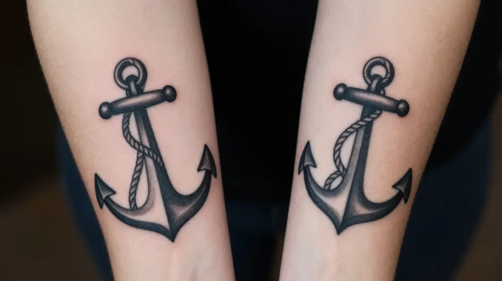 Anchor and Rope Tattoo