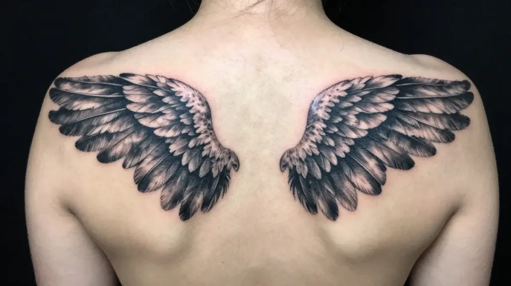 Angel Wings Back Tattoo