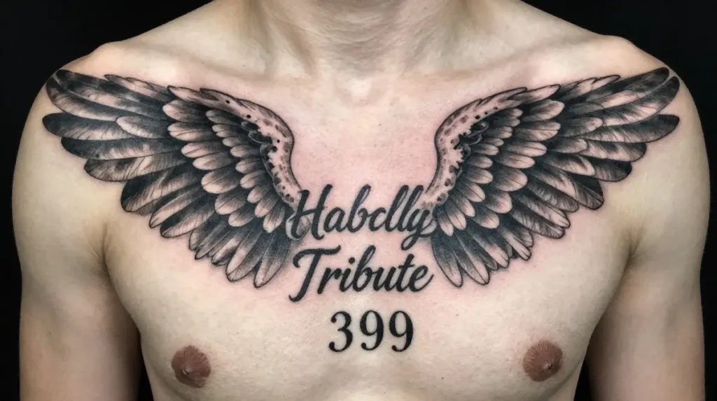 Angel Wings Tribute Tattoo