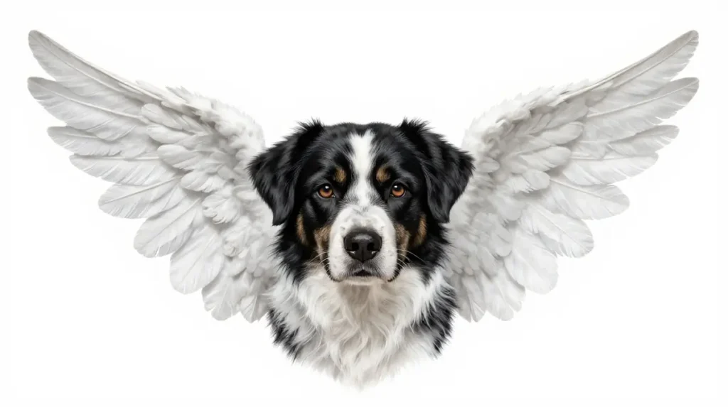 Angel Wings with Pet Portrait Tattoo