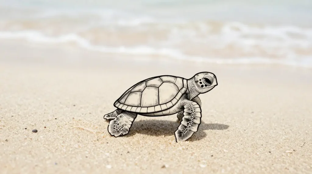 Baby Sea Turtle Tattoo