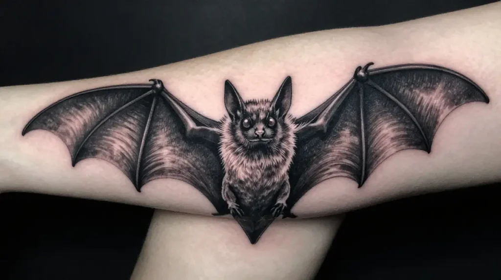 Bat Tattoo Realistic Style