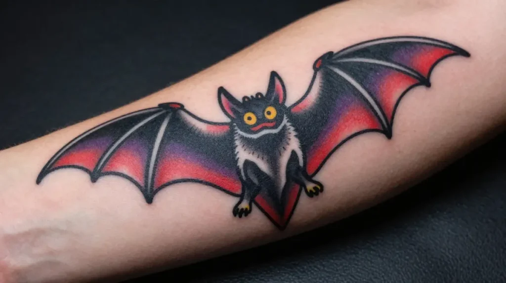 Bat Tattoo Traditional Style