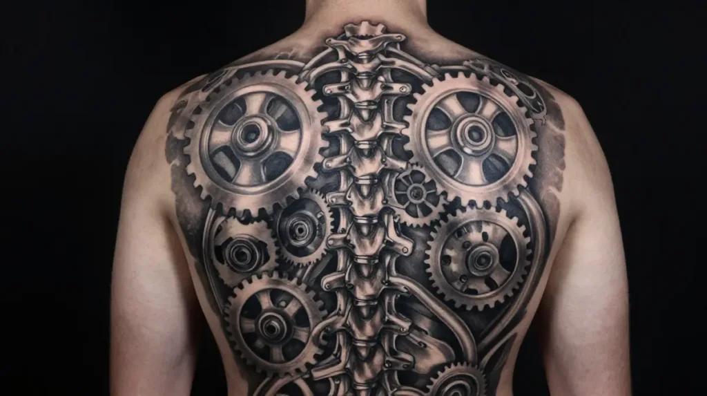Biomechanical Back Tattoo