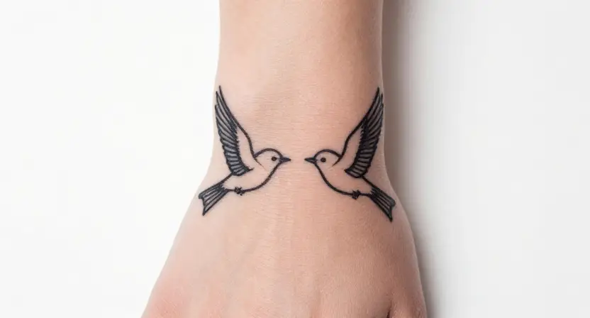 Bird Hand Tattoo for Women