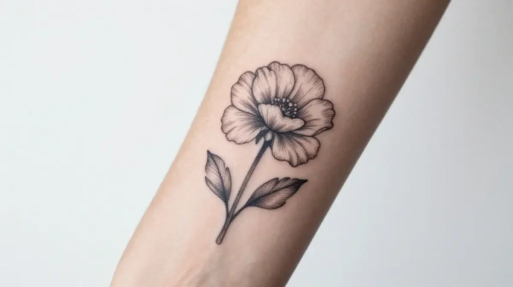 Birth Flower Tattoo for Personal Identity