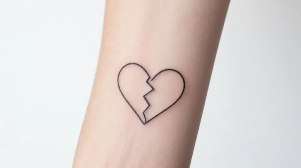 Broken Heart Small Tattoo