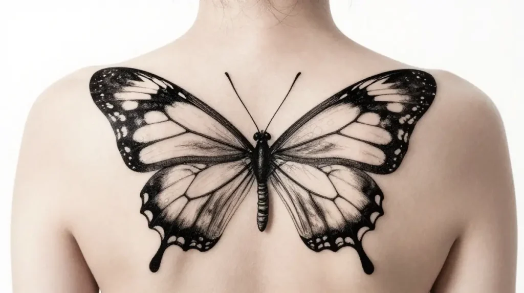 Butterfly Spine Tattoo