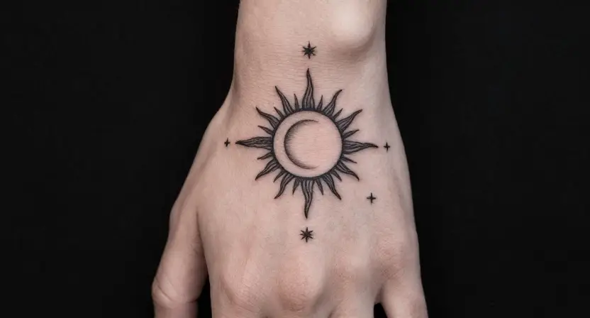 Celestial Hand Tattoo for Women
