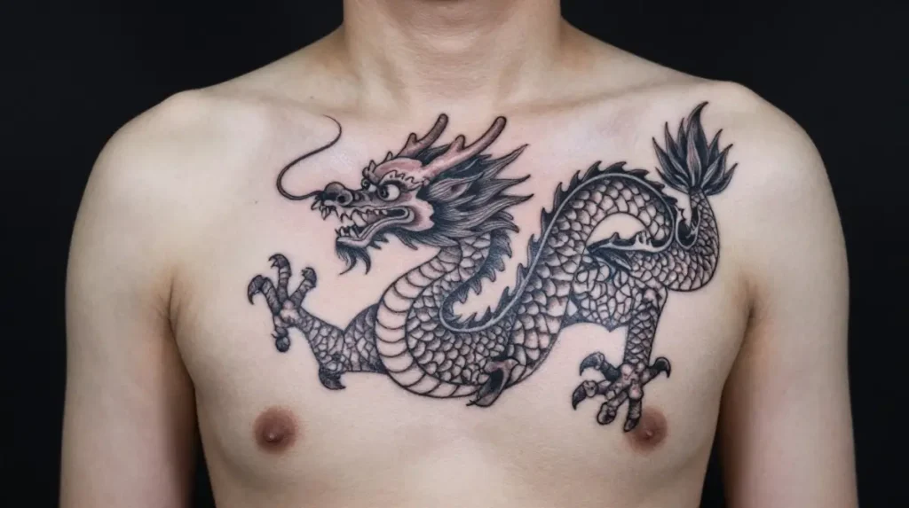 Chinese Dragon Dainty Tattoo
