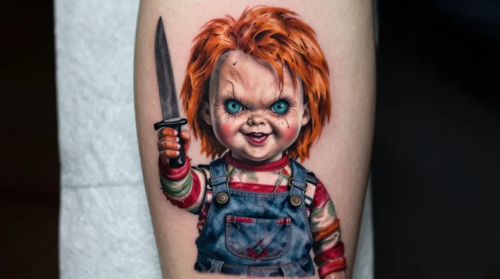 Chucky Doll Horror Tattoo