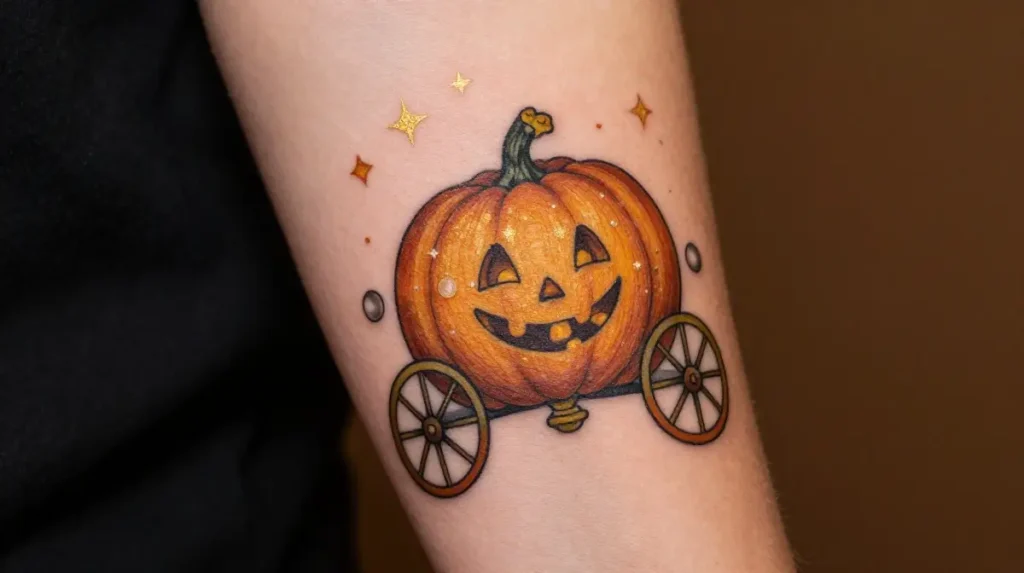 Cinderella Pumpkin Carriage Tattoo