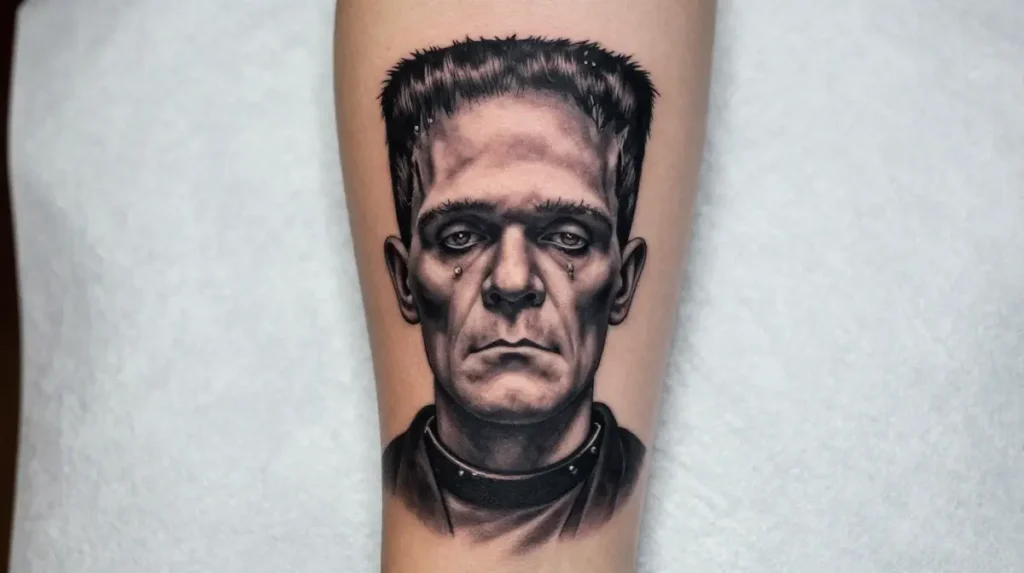 Classic Frankenstein Portrait Tattoo