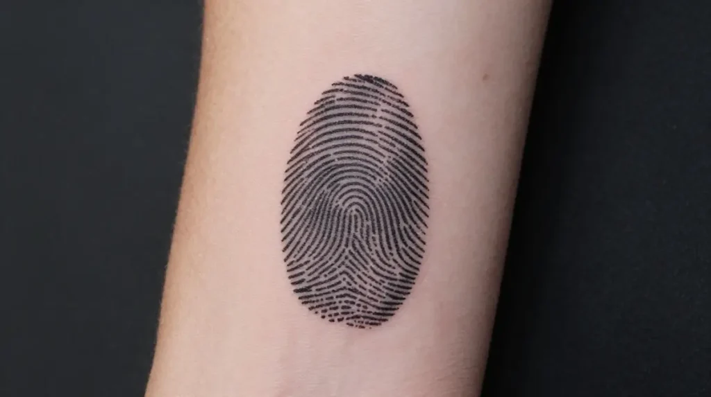 Classic Single Fingerprint Tattoo