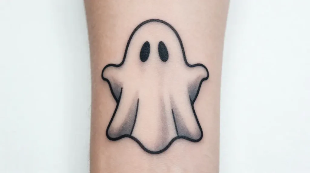 Classic White Sheet Ghost Tattoo