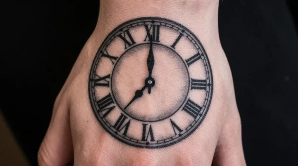 Clock Hand Tattoo