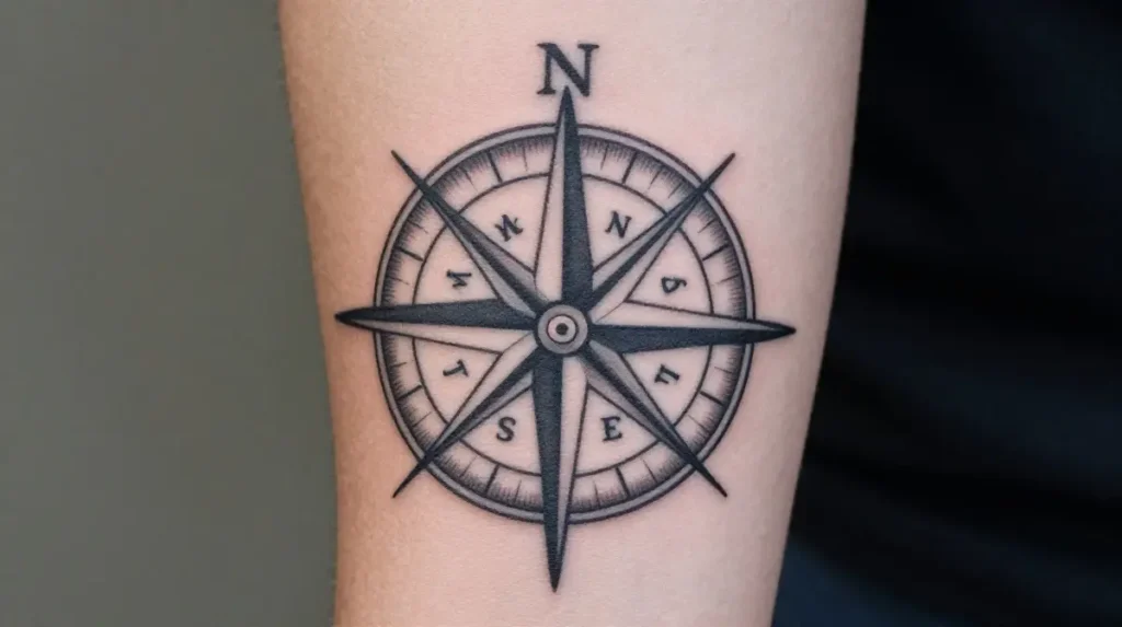 Compass Tattoo for Dad