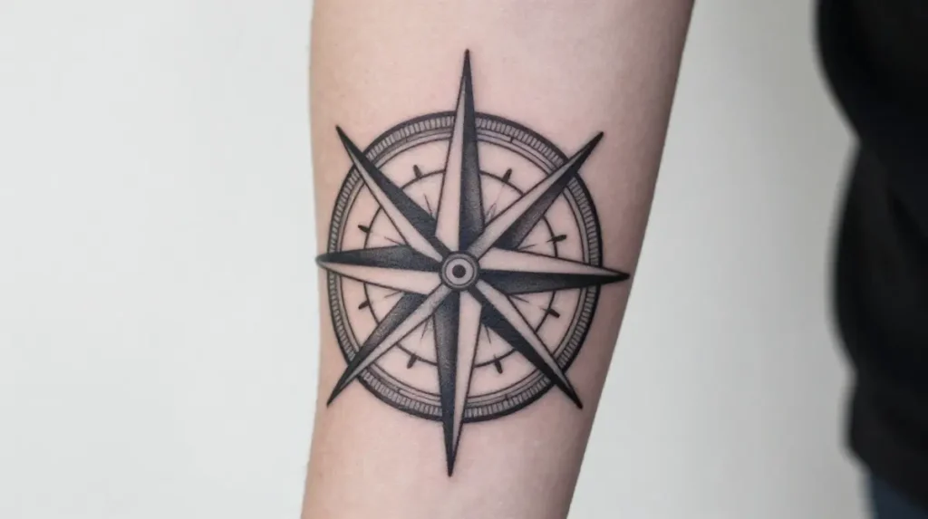 Compass Tattoo for Purpose and Direction