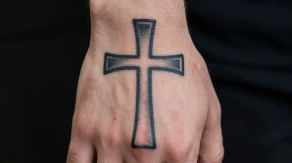 Cross Hand Tattoo for Guys