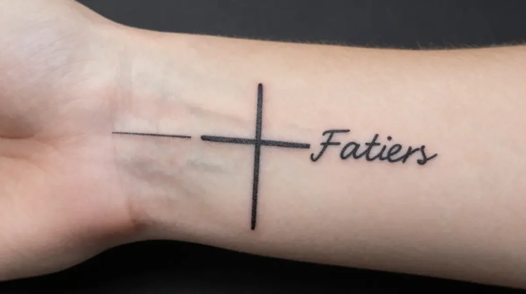 Cross Tattoo for Dad