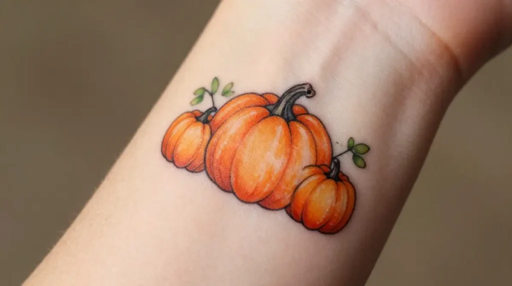 Cute Baby Pumpkin Tattoo