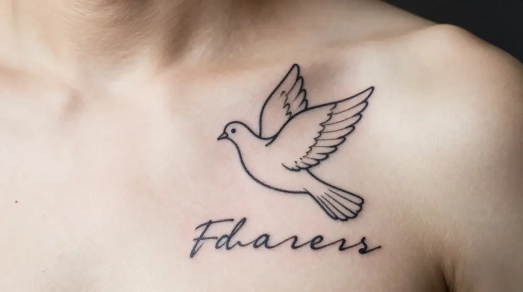 Dad Tattoo with Dove